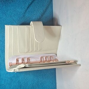 A6 Personal Notebook Binder, 6 Ring, Soft Leather A6 Planner, Rose gold Rings